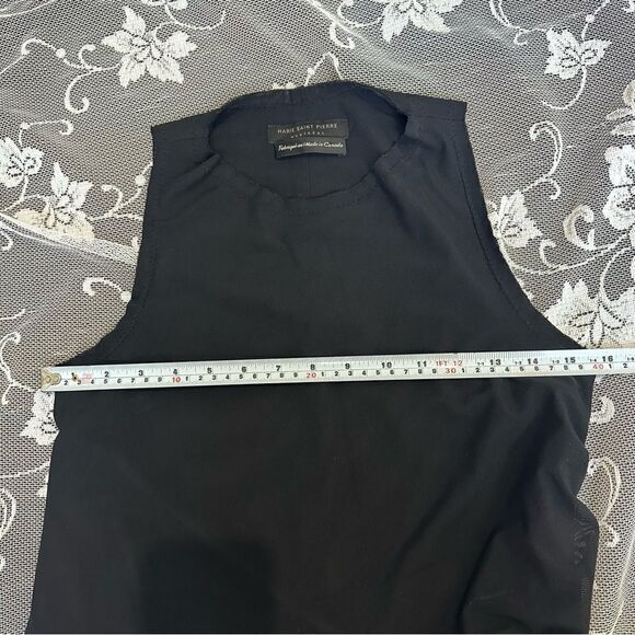 Marie Saint Pierre Sleeveless Black Dress Sz 1 - Picture 16 of 17